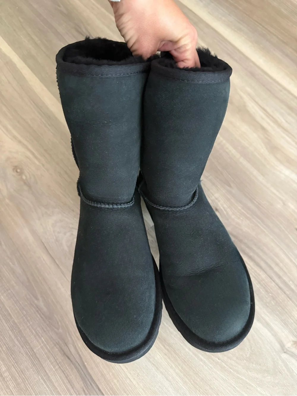 UGG Classic Black Suede Boots